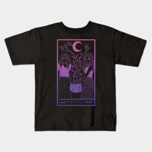 Midnight Margarita Moon - tarot card bi pride pastel Kids T-Shirt